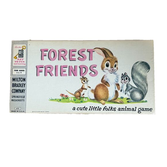 Vintage Forest Friends Board Game 1956 Milton Bradley Kids Animal Game Complete - Picture 1 of 5